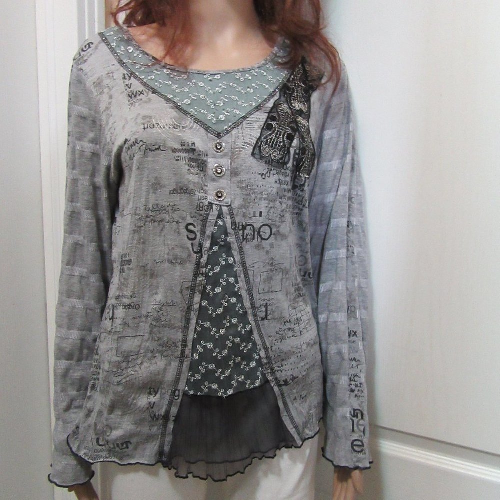 Ladies Long Sleeve top -Large --fresh fx AS IS